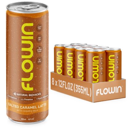 FLOWIN SALTED CARAMEL LATTE WITH CASHEW MILK 8PK - 12OZ CANS
